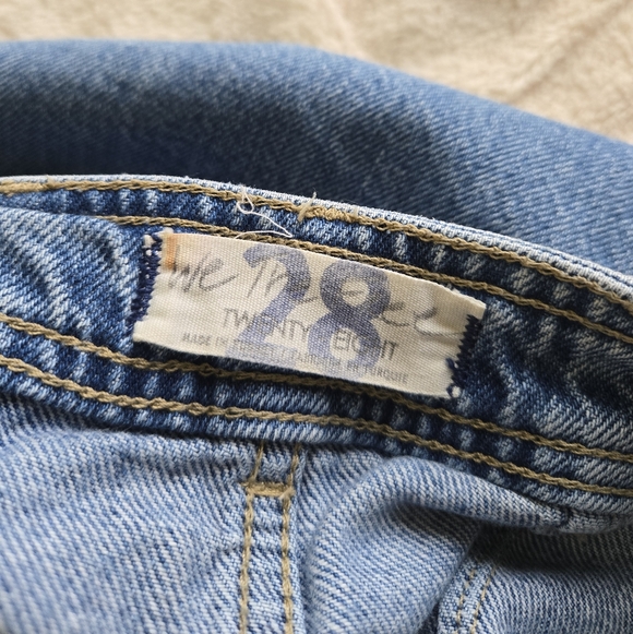 We The Free Wide Leg Jeans Free People Size 28 Denim Women's Hippie Light Blue - Picture 8 of 12